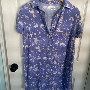 Urban Outfitters Shirt Dress Blue Floral